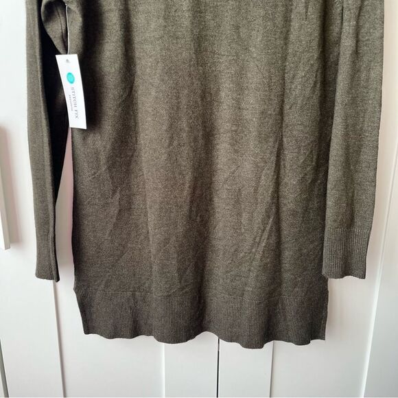 Pink Clover Stitch Fix Cardigan Small Olive Green‎ Open Front Sweater Long NWT - Picture 11 of 11